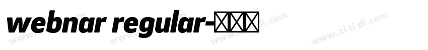 webnar regular字体转换
